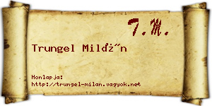 Trungel Milán névjegykártya