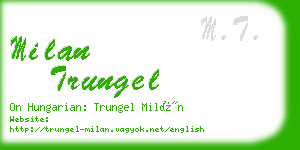 milan trungel business card
